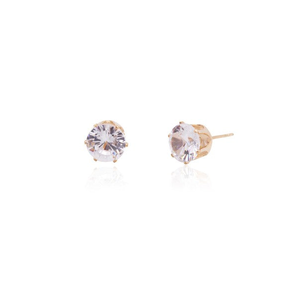 CUBIC ZIRCONIA CLASSIC STUD EARRINGS - Nova Luxe Charm