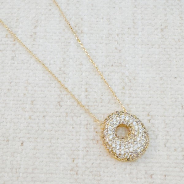 Crystal Bubble Initial Necklace - Nova Luxe Charm