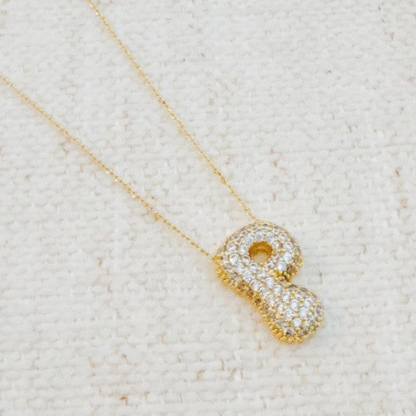 Crystal Bubble Initial Necklace - Nova Luxe Charm