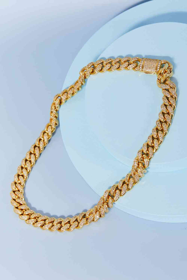 Brass Curb Chain Necklace - Nova Luxe Charm