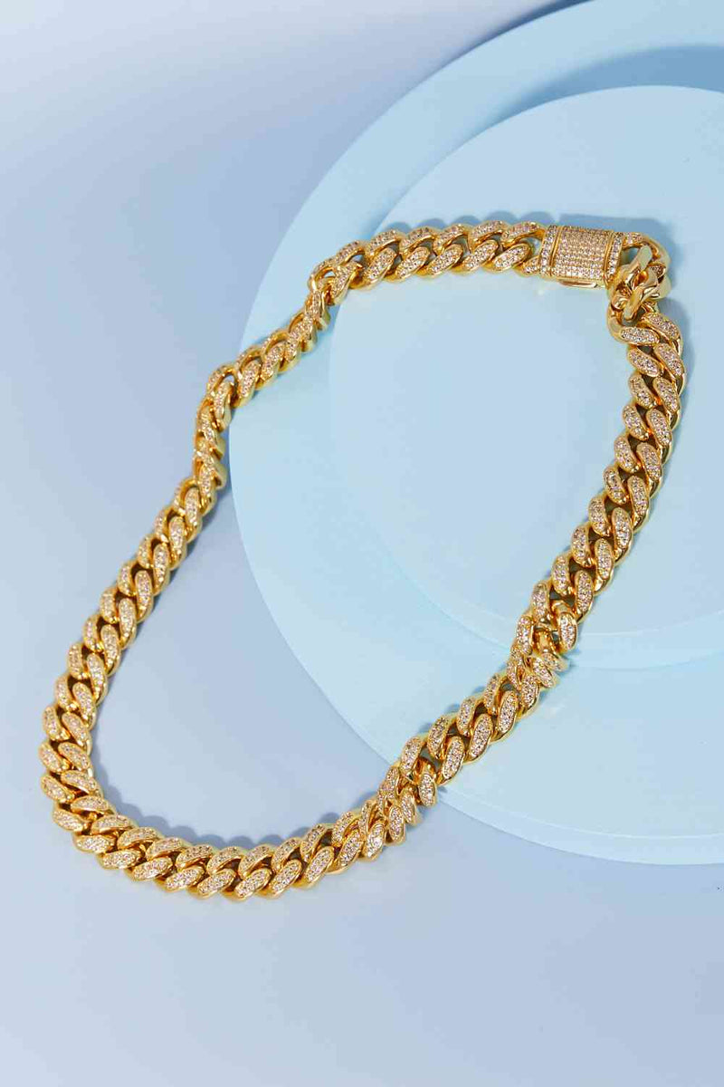 Brass Curb Chain Necklace - Nova Luxe Charm