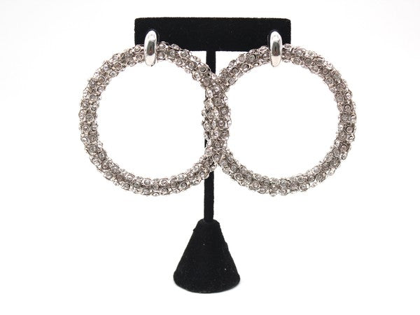 BOLD RHINESTONE HOOP EARRINGS - Nova Luxe Charm
