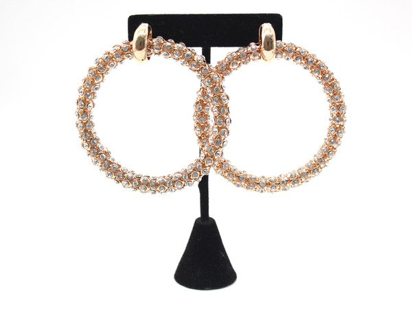 BOLD RHINESTONE HOOP EARRINGS - Nova Luxe Charm