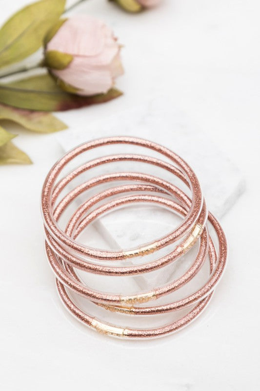 Glitter Jelly Bangle Bracelets - Nova Luxe Charm