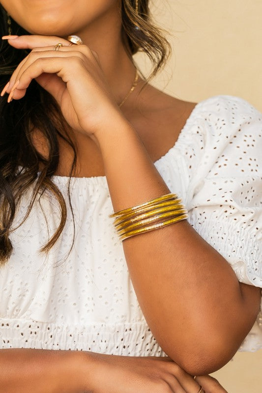Glitter Jelly Bangle Bracelets - Nova Luxe Charm