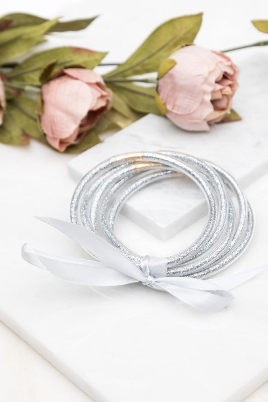 Glitter Jelly Bangle Bracelets - Nova Luxe Charm