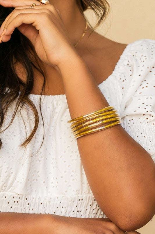 Glitter Jelly Bangle Bracelets - Nova Luxe Charm