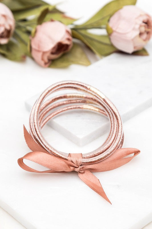 Glitter Jelly Bangle Bracelets - Nova Luxe Charm