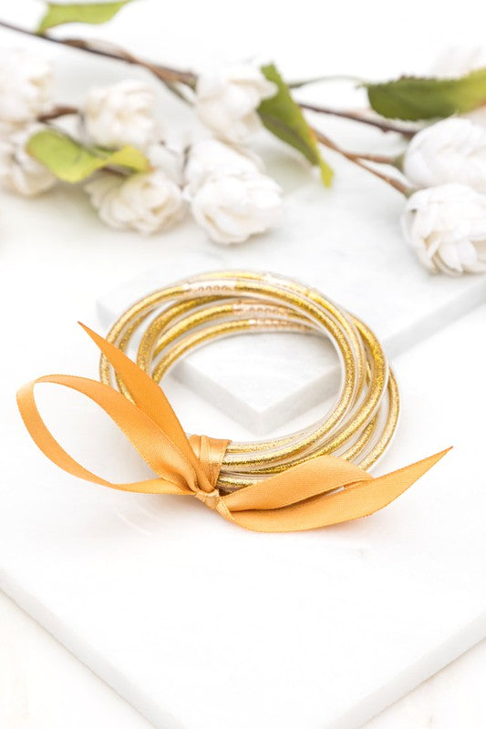 Glitter Jelly Bangle Bracelets - Nova Luxe Charm