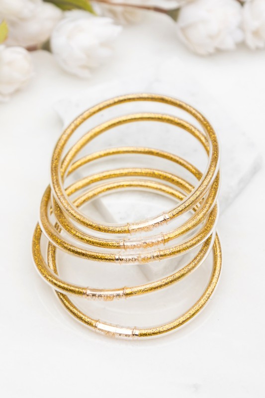 Glitter Jelly Bangle Bracelets - Nova Luxe Charm
