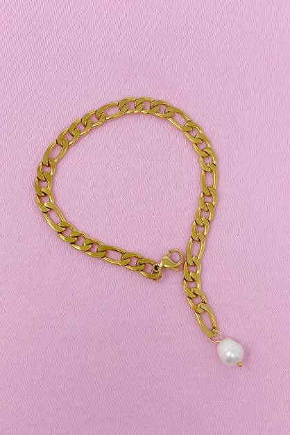 Cuban Link Pearl Bracelet - Nova Luxe Charm