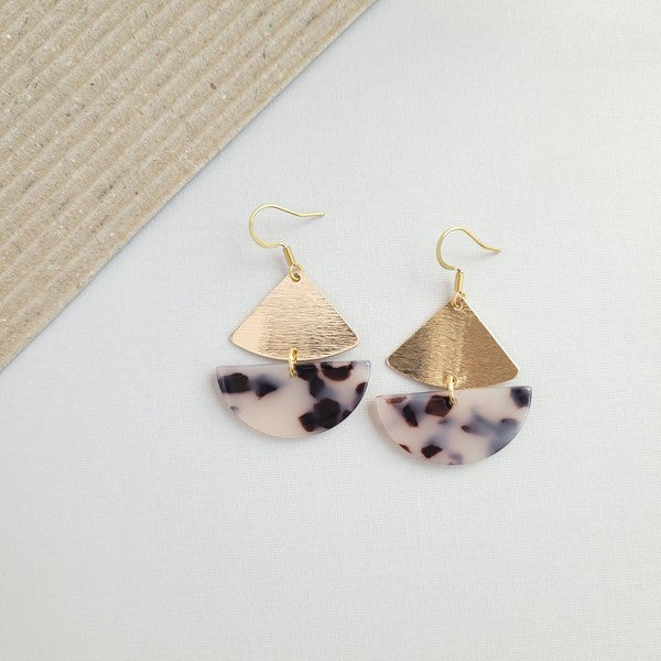 Ava Earrings - Blonde Tortoise - Nova Luxe Charm