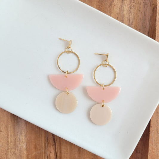 Wren Earrings - Blush & Linen - Nova Luxe Charm