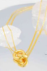 Linked Ring Pendant Chain Necklace - Nova Luxe Charm