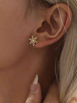 Stainless Steel Snowflake Stud Earrings - Nova Luxe Charm