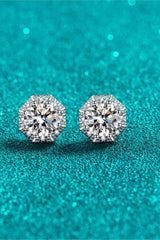 2 Carat Moissanite 925 Sterling Silver Stud Earrings - Nova Luxe Charm