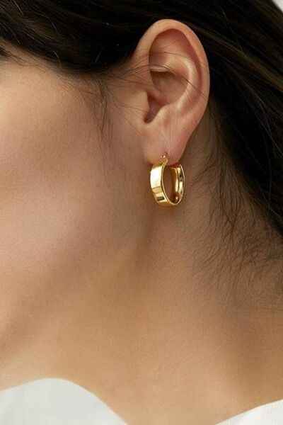 Gold-Plated Brass Huggie Earrings - Nova Luxe Charm