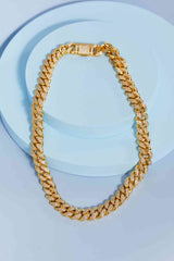 Brass Curb Chain Necklace - Nova Luxe Charm