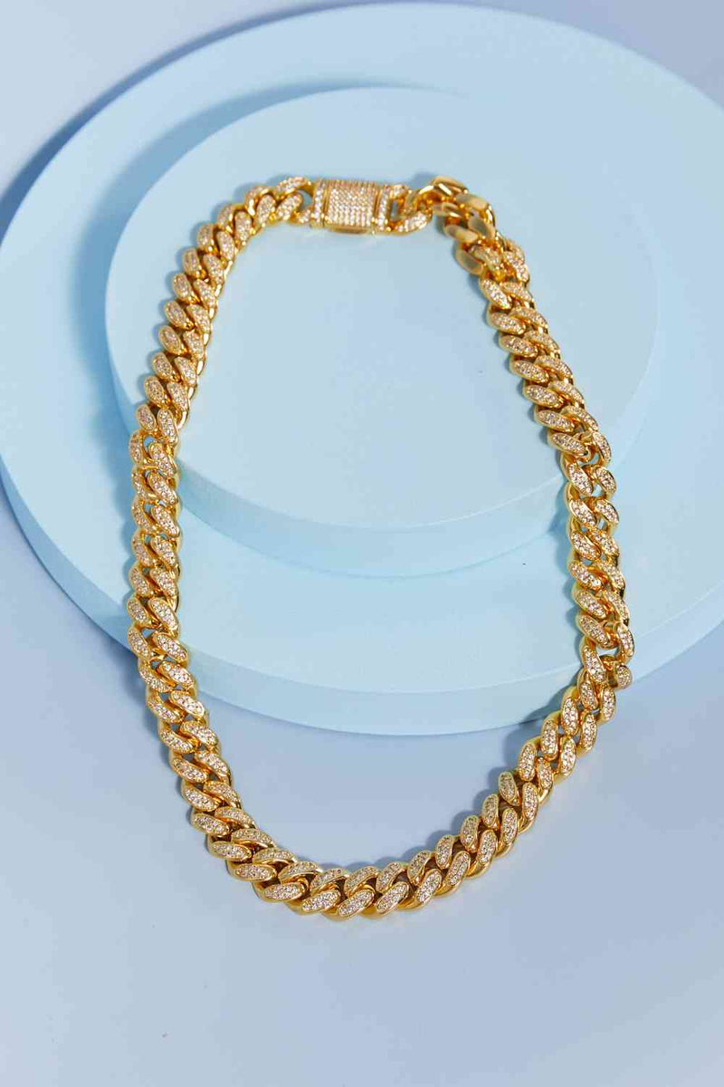 Brass Curb Chain Necklace - Nova Luxe Charm