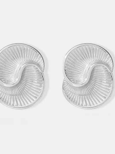 Titanium Steel Spiral Stud Earrings