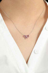 925 Sterling Silver Bow Necklace