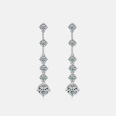 4 Carat Moissanite 925 Sterling Silver Earrings