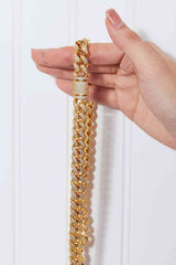 Brass Curb Chain Necklace - Nova Luxe Charm