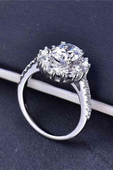 2 Carat Moissanite Floral 925 Sterling Silver Ring - Nova Luxe Charm