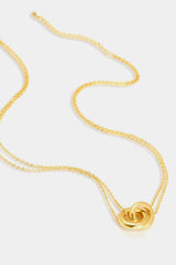 Linked Ring Pendant Chain Necklace - Nova Luxe Charm