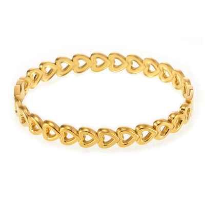 18K Gold-Plated Stainless Steel Heart Bracelet - Nova Luxe Charm