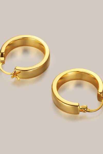 Gold-Plated Brass Huggie Earrings - Nova Luxe Charm