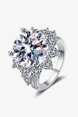 10 Carat Moissanite Flower-Shaped Ring - Nova Luxe Charm