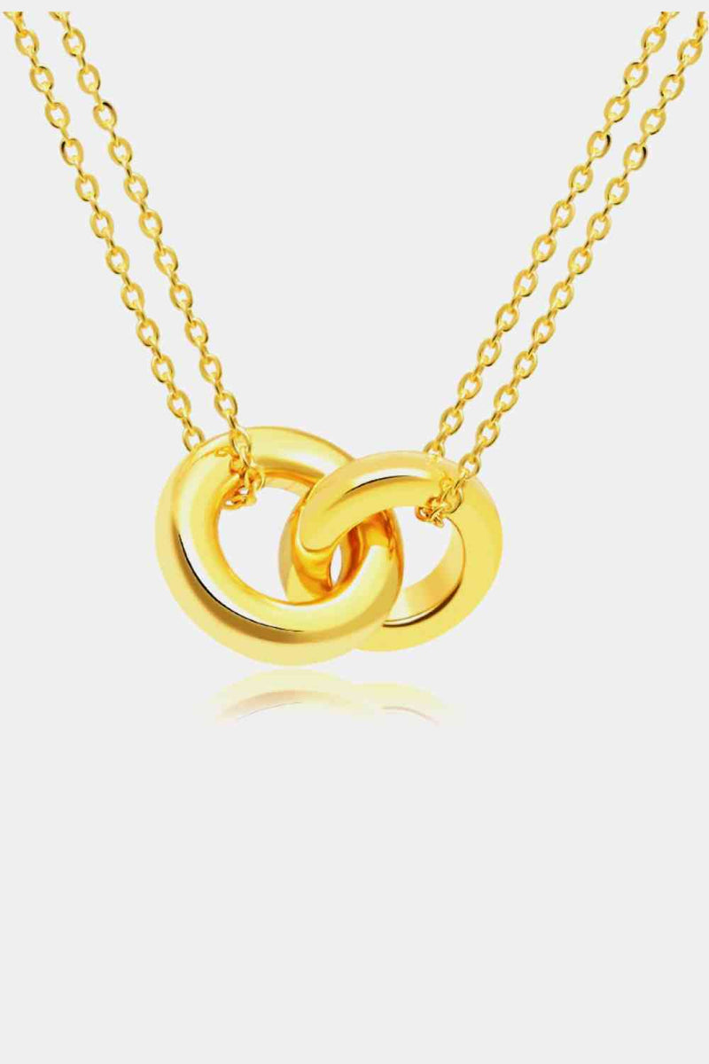 Linked Ring Pendant Chain Necklace - Nova Luxe Charm