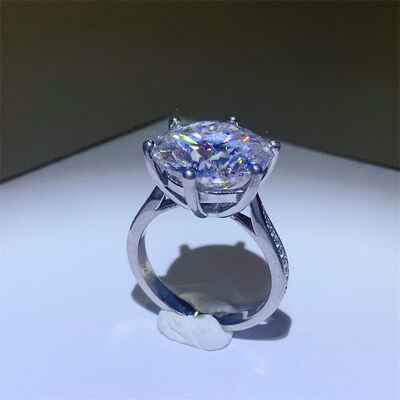 10 Carat Moissanite 925 Sterling Silver Ring