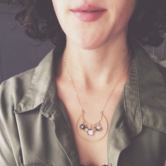 Galilean Moons of Jupiter Statement Necklace - Nova Luxe Charm
