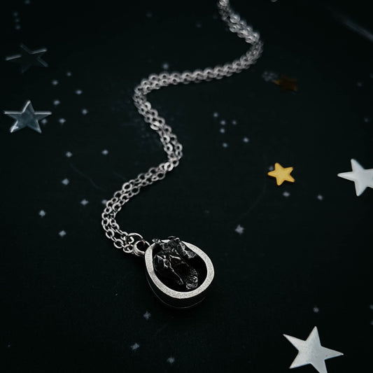 Small Teardrop Meteorite Pendant - Nova Luxe Charm