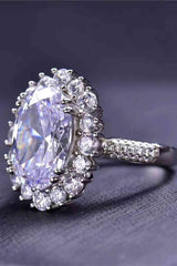 8 Carat Oval Moissanite Ring - Nova Luxe Charm