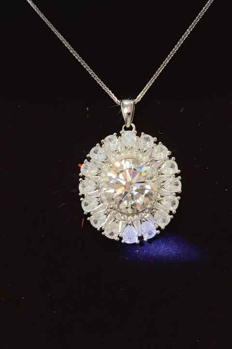 5 Carat Moissanite 925 Sterling Silver Necklace - Nova Luxe Charm