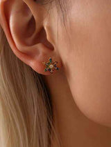 Stainless Steel Snowflake Stud Earrings - Nova Luxe Charm