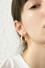 Gold-Plated Brass Huggie Earrings - Nova Luxe Charm