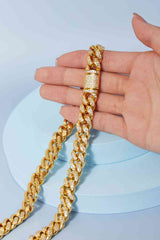 Brass Curb Chain Necklace - Nova Luxe Charm