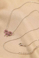 925 Sterling Silver Bow Necklace