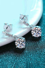 Moissanite Drop Earrings - Nova Luxe Charm