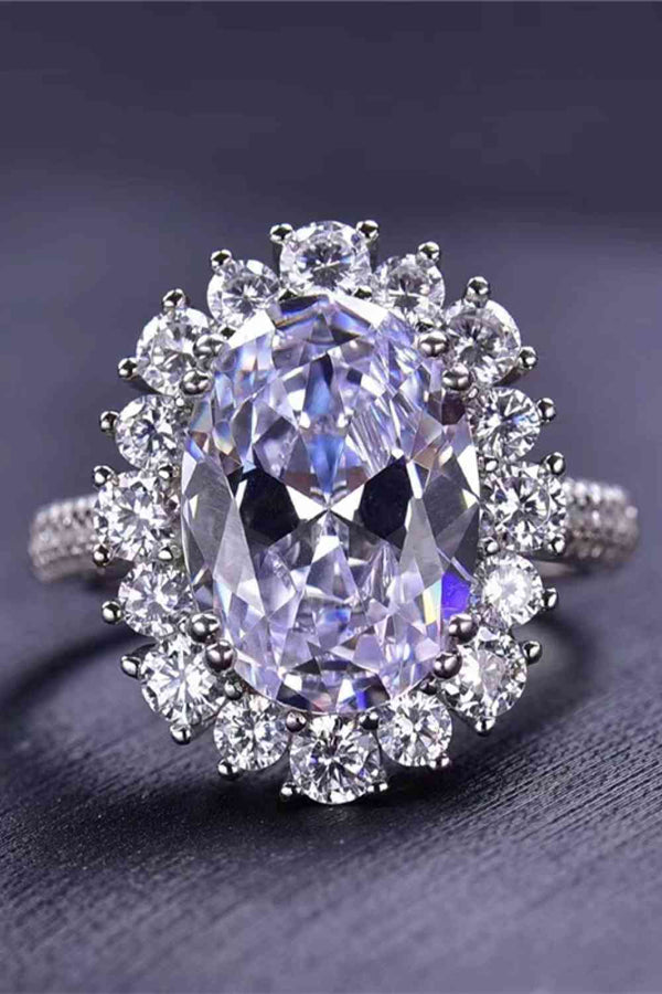 8 Carat Oval Moissanite Ring - Nova Luxe Charm