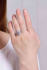 2 Carat Moissanite Floral 925 Sterling Silver Ring - Nova Luxe Charm