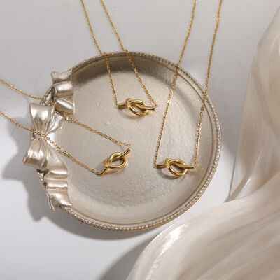 18K Gold-Plated Knotted Necklace