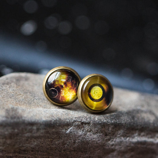 Voyager Golden Record Earrings - Nova Luxe Charm